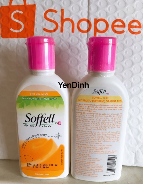 Kem chống muỗi hương Cam Soffell (60ml)