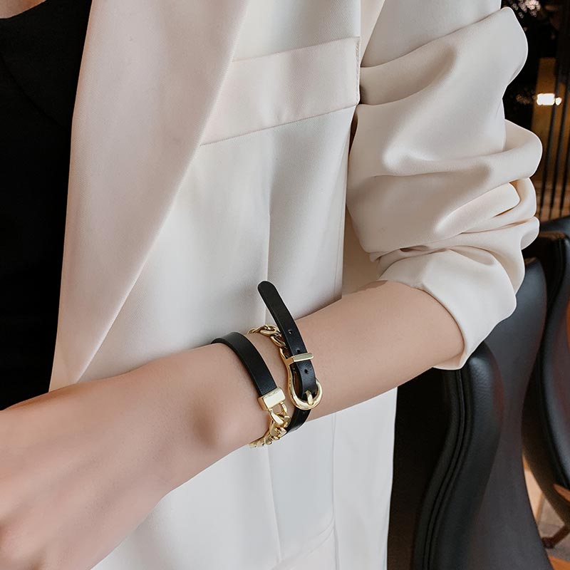 vòng cổ Da Phong Cách Hip Hop Hàn Quốc