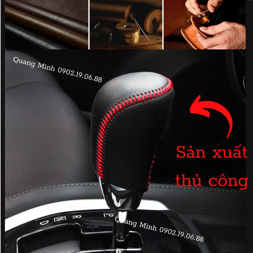 Bọc cần số da bò nhập khẩu xe Kia Sorento 2014-2020