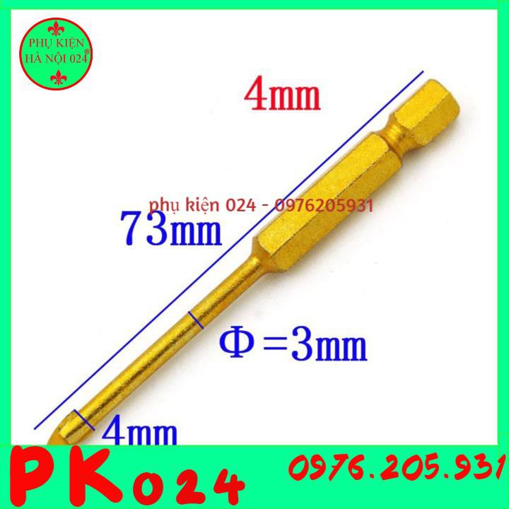 Bộ 7 Mũi Khoan Tam Giác Mạ Titan Khoan Tường - Thủy Tinh - Bê Tông Đa Chức Năng từ 3-12mm