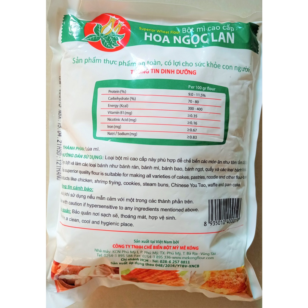 [HÀNG CHÍNH HÃNG] Bột mì Hoa Ngọc Lan [Bột mì số 11] chuyên làm BÁNH BAO, BÁNH NGỌT, TẨM BỘT CHIÊN CÁ GÀ TÔM