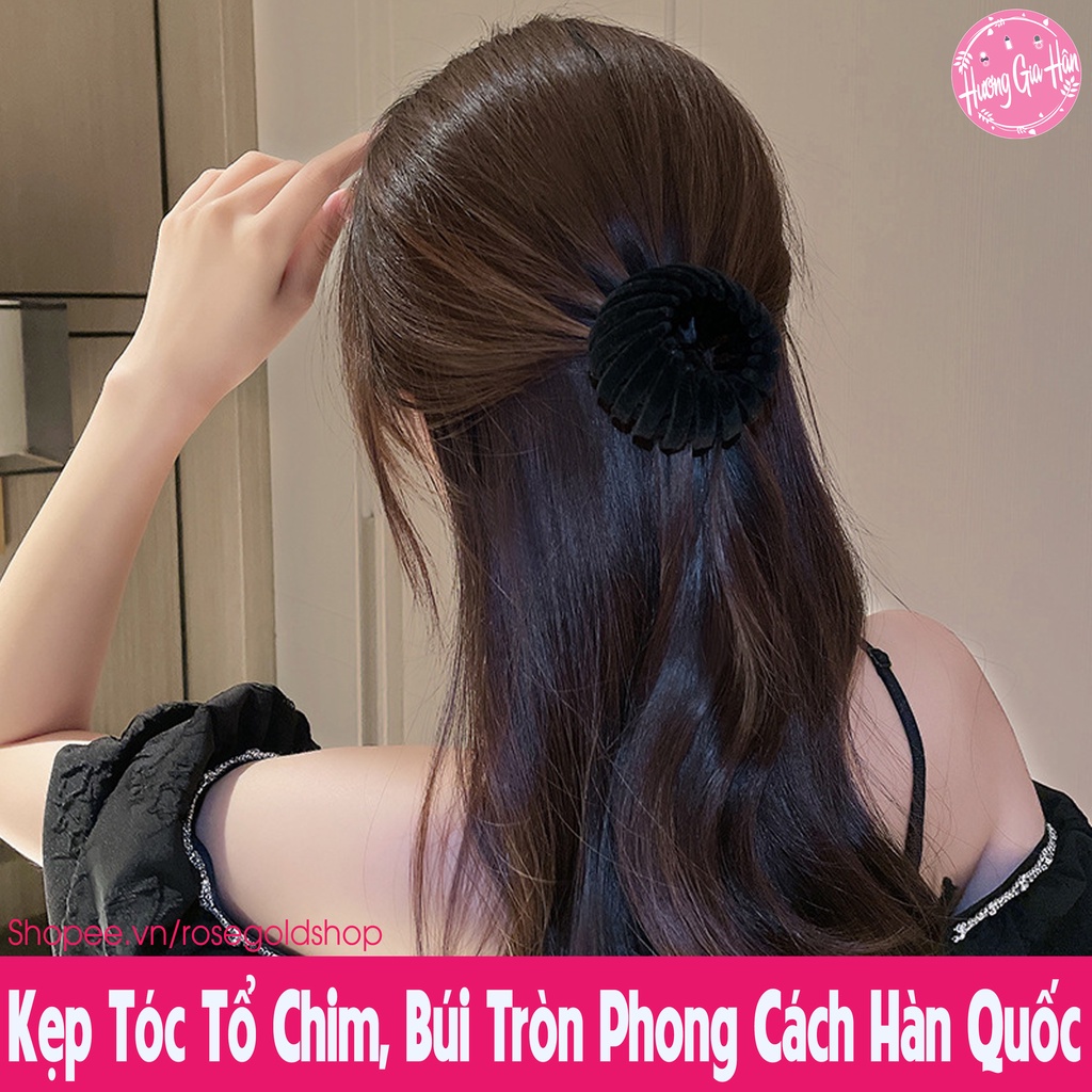 Kẹp Tóc Tổ Chim, Búi Tròn Phong Cách Hàn Quốc - 1 Phút Cho Các Kiểu Tóc Lung Linh