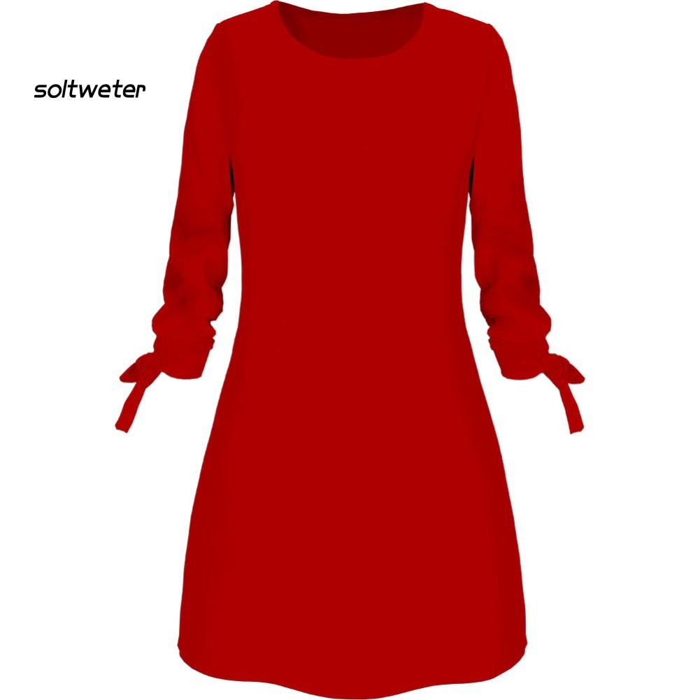 Đầm Tay 3/4 Dây Rút Thời Trang Cho Nữ