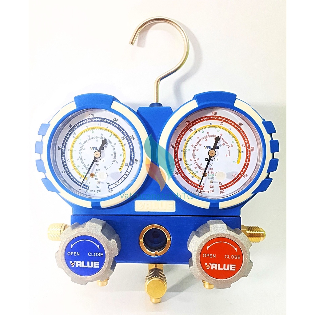 Bộ đồng hồ nạp gas R410 đôi VALUE VMG-2-R410A-B