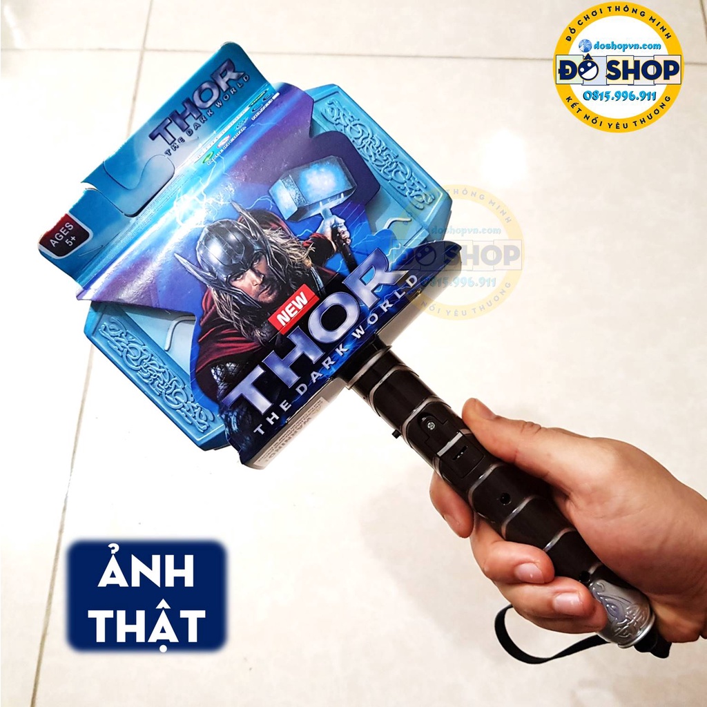 Đồ Chơi Búa Thor Rìu Thần Sấm Nhựa Phát Nhạc Phát Sáng Cho Bé TH22 (Tặng Kèm Pin) - Đô Shop