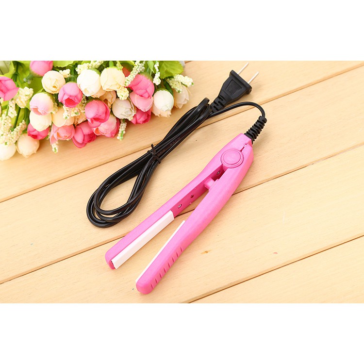 Máy Là Tóc/ Dập Xù Mini Loại Tốt Máy là ép duỗi tóc mini 3 in 1 đa năng làm tóc thẳng, xoăn, cụp , uốn tóc giá