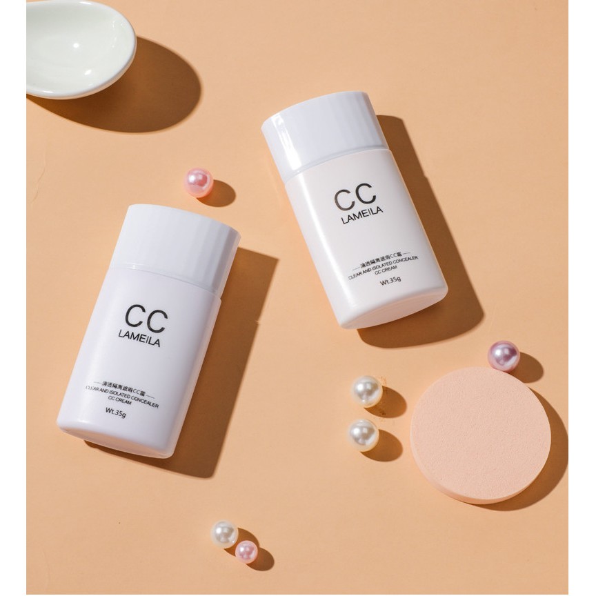 Kem Nền CC Cream Vuông Trắng Lameila 35ml 3007 lâu trôi che phủ tốt chính hãng nội địa BB Cream Makeup Foudation | BigBuy360 - bigbuy360.vn