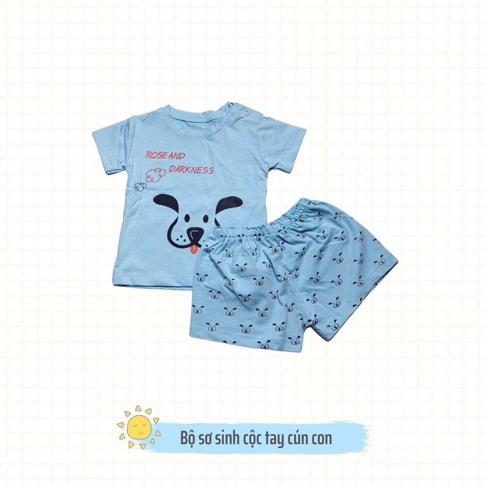 Quần áo sơ sinh bé trai bé gái chất liệu cotton thoáng mát vải cao cấp không gây kích ứng da Kidcat shop