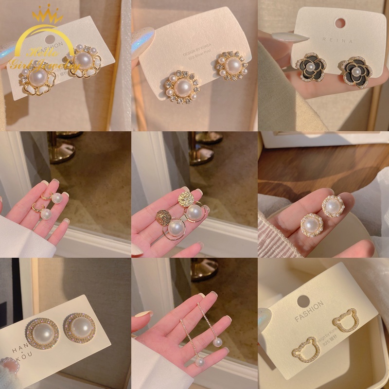 Bông Tai Mạ Bạc 925 Nhiều Kiểu Dáng Hình Hello Girl Sang Trọng