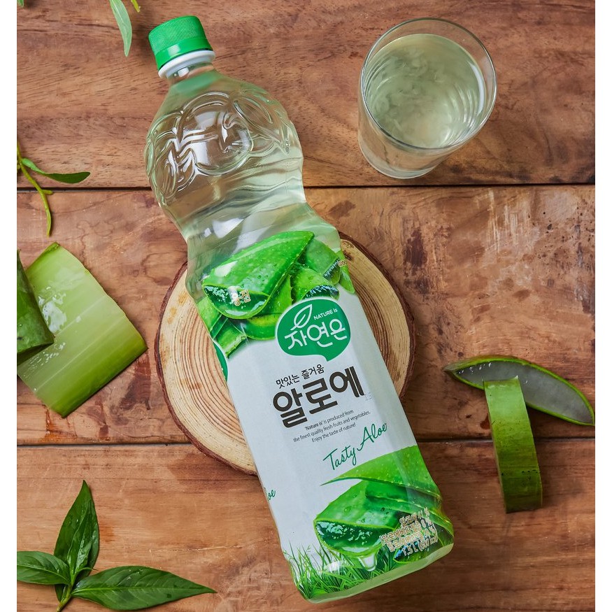 [WOONGJIN] NƯỚC LÔ HỘI  1.5L- [웅진] 자연은알로에  1.5L
