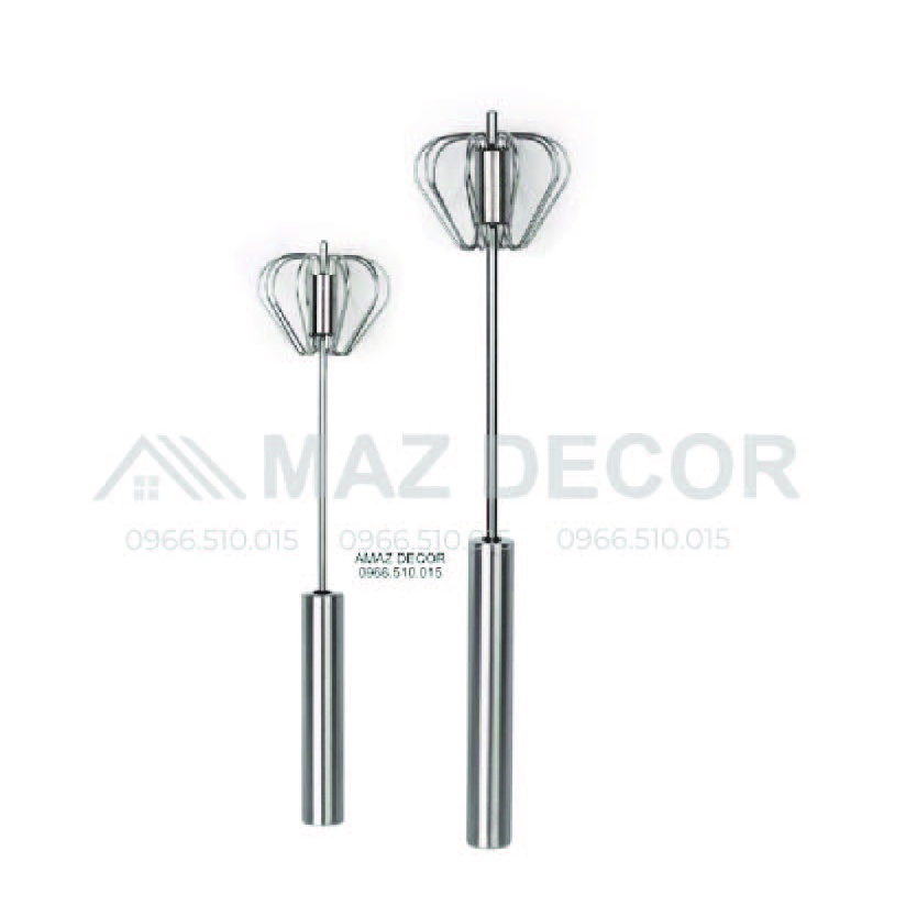 SALE GIÁ XƯỞNG Cây đánh trứng động năng có lò xo tự quay inox dày dặn đẹp giá rẻ 25-30cm