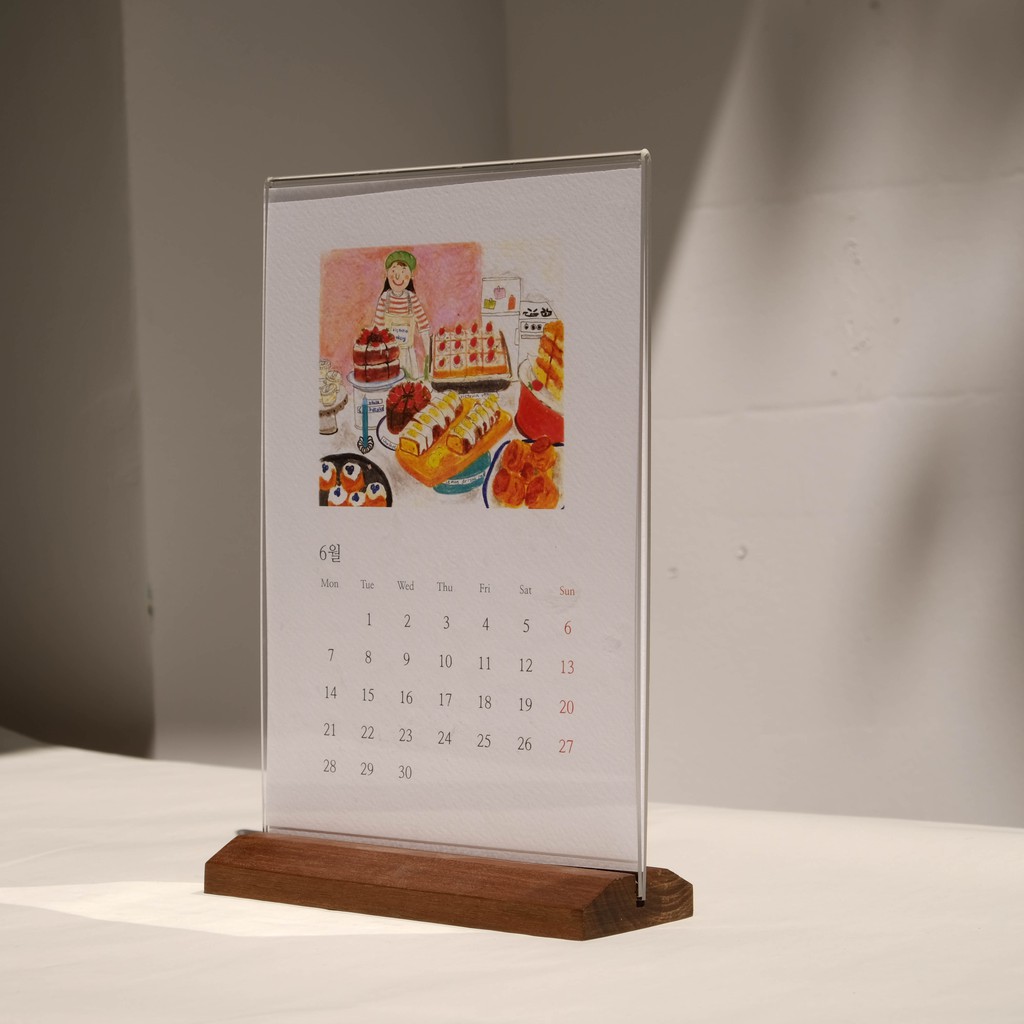 Kihowa | Bảng Standee mặt mica gắn chân gỗ để bàn size A5 dễ dàng tháo lắp