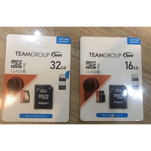 Thẻ nhớ microSDHC Team 32GB class 10 U1 kèm Adapter ( 12T)
