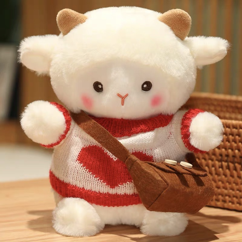 Thú Nhồi Bông Hình Chú Cừu Mặc Áo Len Dễ Thương Xinh Xắn