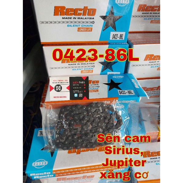 Sên cam 0423-86L  Sirius xăng cơ, Jupiter V Recto. Nhập khẩu Malaysia