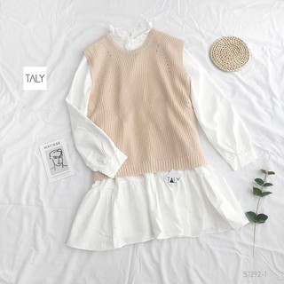 Set đầm + ghile len TALY S1292