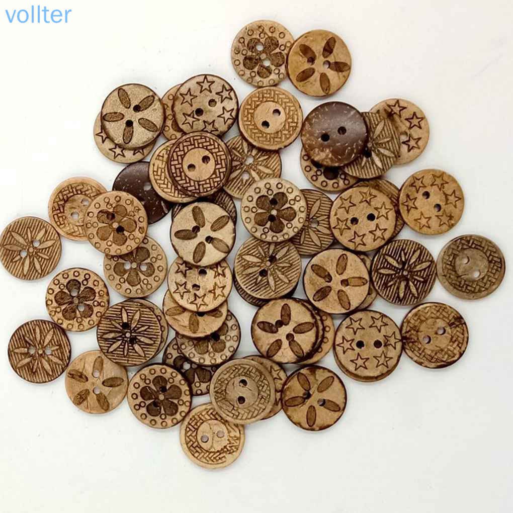 Nút Gỗ Hình Quả Dừa Trang Trí Quần Áo