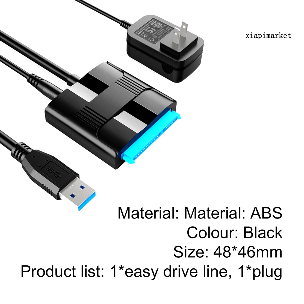 LOP_Hard Drive Cable Quick Transmission Flexible Portable USB 3.0 to SATA 2.5/3.5inches SSD Converter Line for Laptop