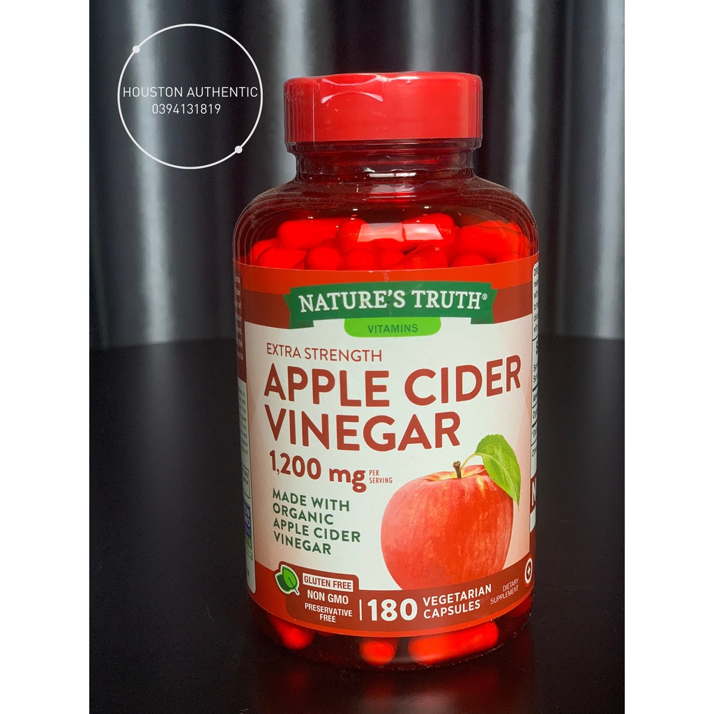 Viên giấm táo giảm cân Apple Cider Vinegar 1200mg 180 viên _ Live mua hàng tại Mỹ