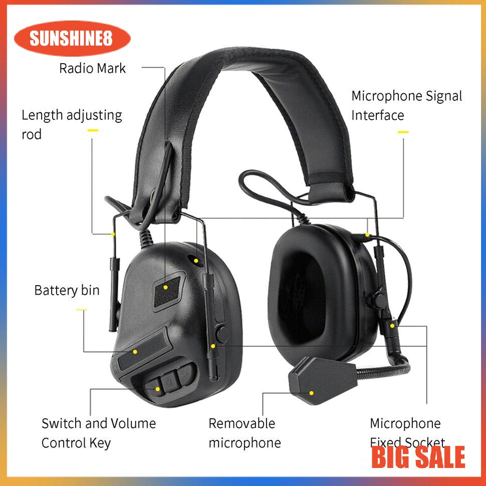 【SUN】Tactical Headset Game Headphone Fifth Generation Chip Headset Removable Design