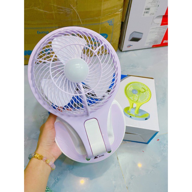 Quạt Để Bàn LỖI 1 ĐỔI 1FREE SHIPSạc Tích Điện FAN Mini có kèm đèn 3in1 Gấp Gọn Tiện Lợi