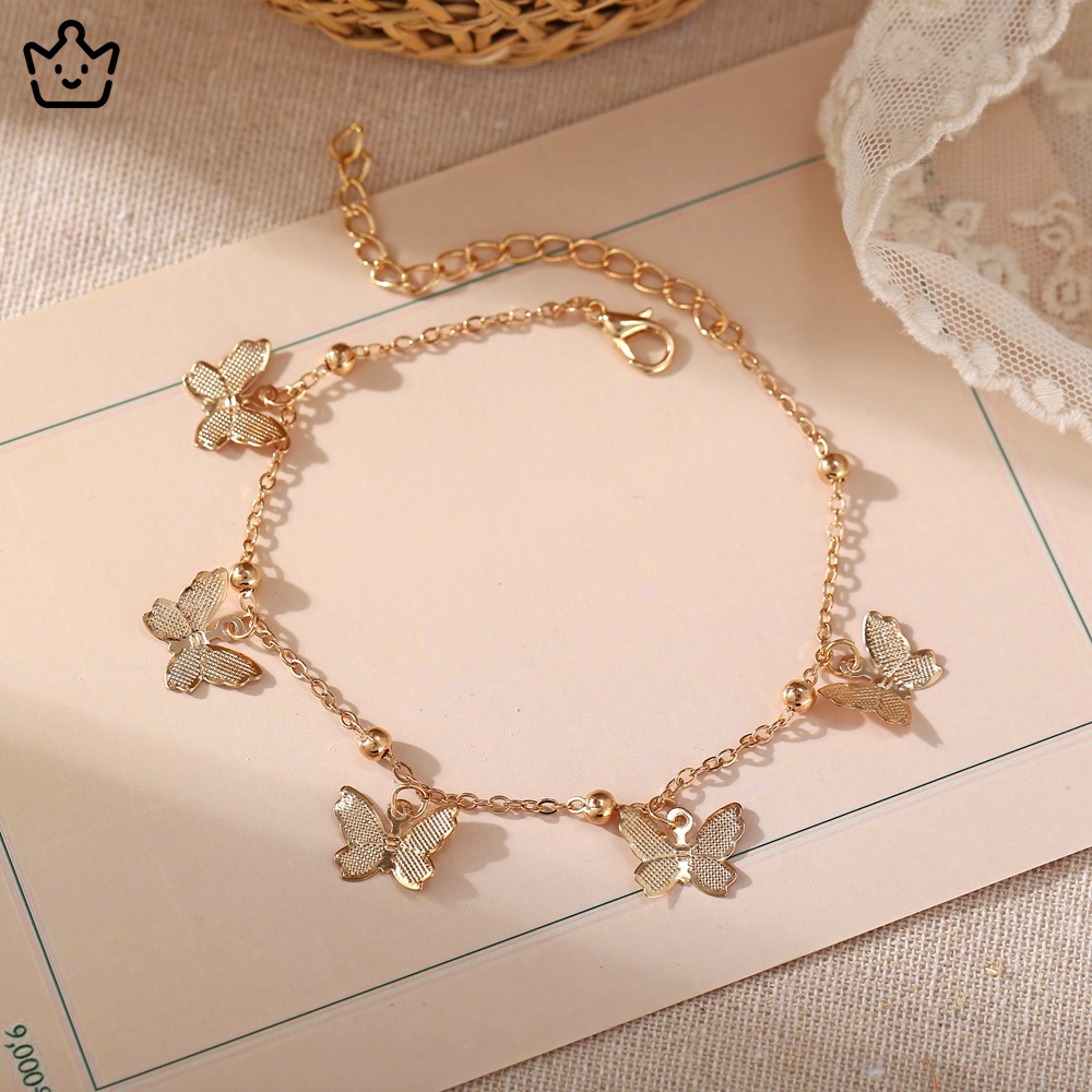 Vòng Tay Hợp Kim Hình Bướm Xinh Xắn Cho Nữ JP6