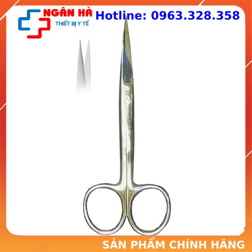 Kéo cong 2 đầu nhọn 10cm y tế cắt chỉ