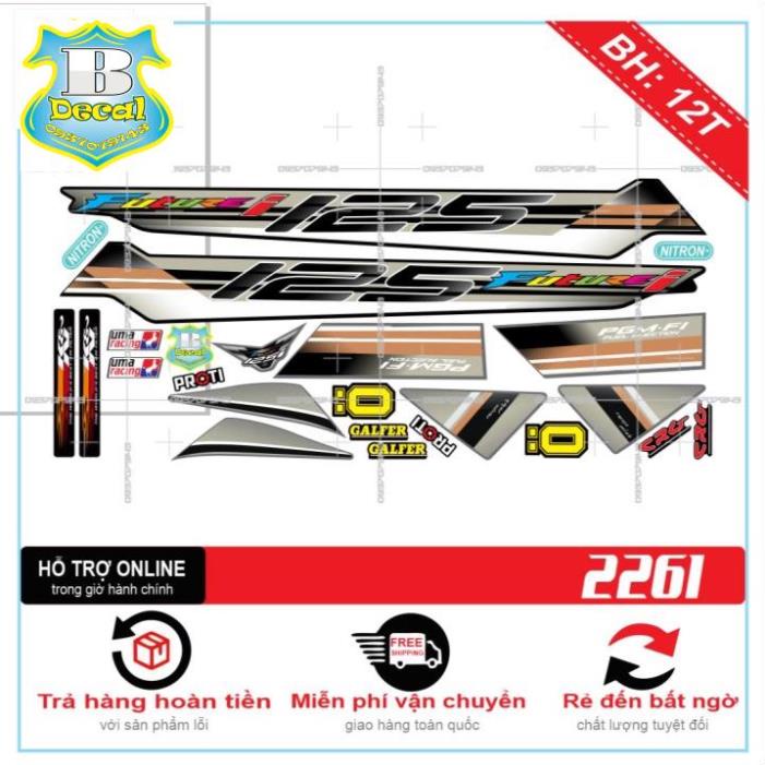( Quí khách vui lòng mang ra tiệm cho thợ dán ) Tem FUTURE 125 I DÁN XE XÁM BỤNG SAU ĐEN [Bi Decal]