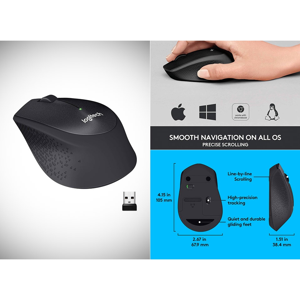 chuột quang không dây logitech m330