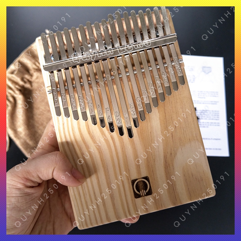 Mua [Có Sẵn] Đàn Kalimba 17 Phím Hình Chữ Nhật QLLG1216 - Đàn Kalimba 17 Phím Nguyên Khối Gỗ Thông Cao Cấp