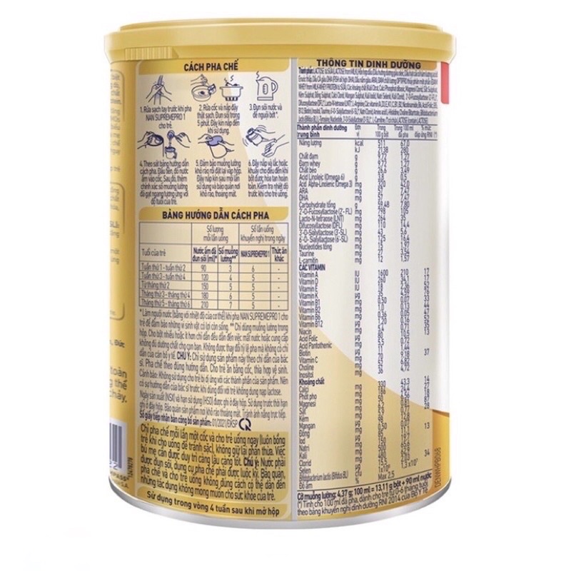 Sữa bột Nan supreme pro 1 - mẫu mới, date xa