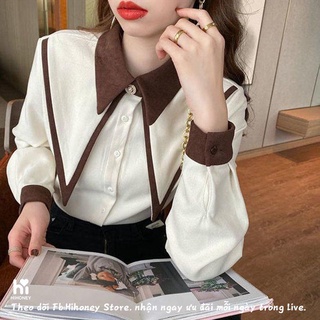 [Siêu phẩm mới] Áo sơ mi nữ, dài tay kiểu dáng hot hit hè 2021,  iteam cho người chơi hệ thanh lịch, quý cô
