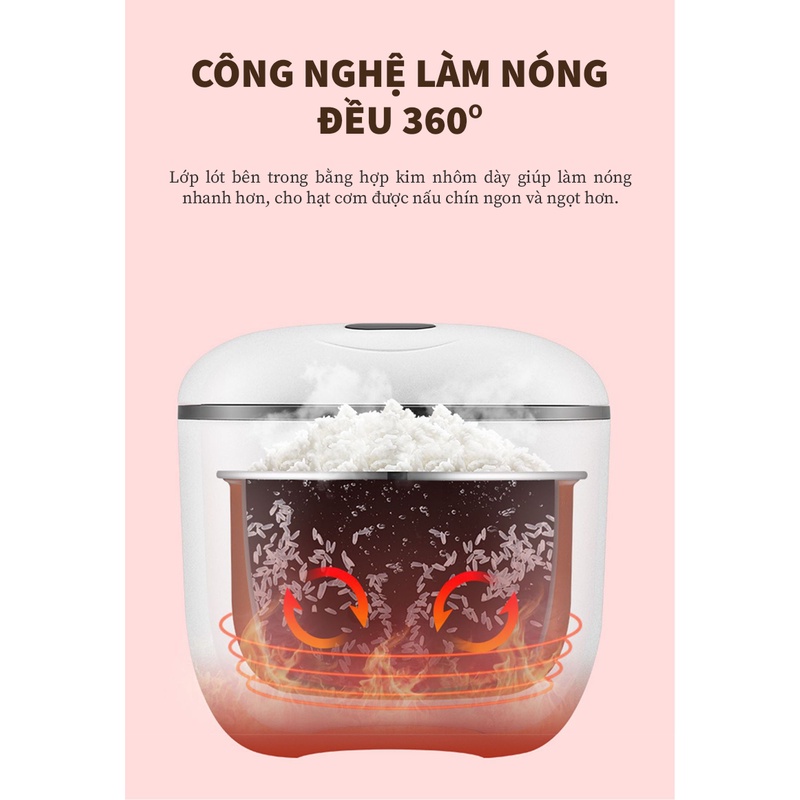 Nồi cơm điện TSUKI XH30 dung tích 3Lit, công nghệ làm nóng 360, nút chạm cảm ứng,nhiều chế độ, bảo hành 12 tháng