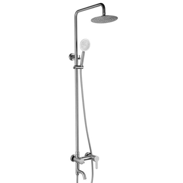 Bộ vòi sen tắm đứng INOX 304 nóng lạnh EL-S910 (Trắng bạc)