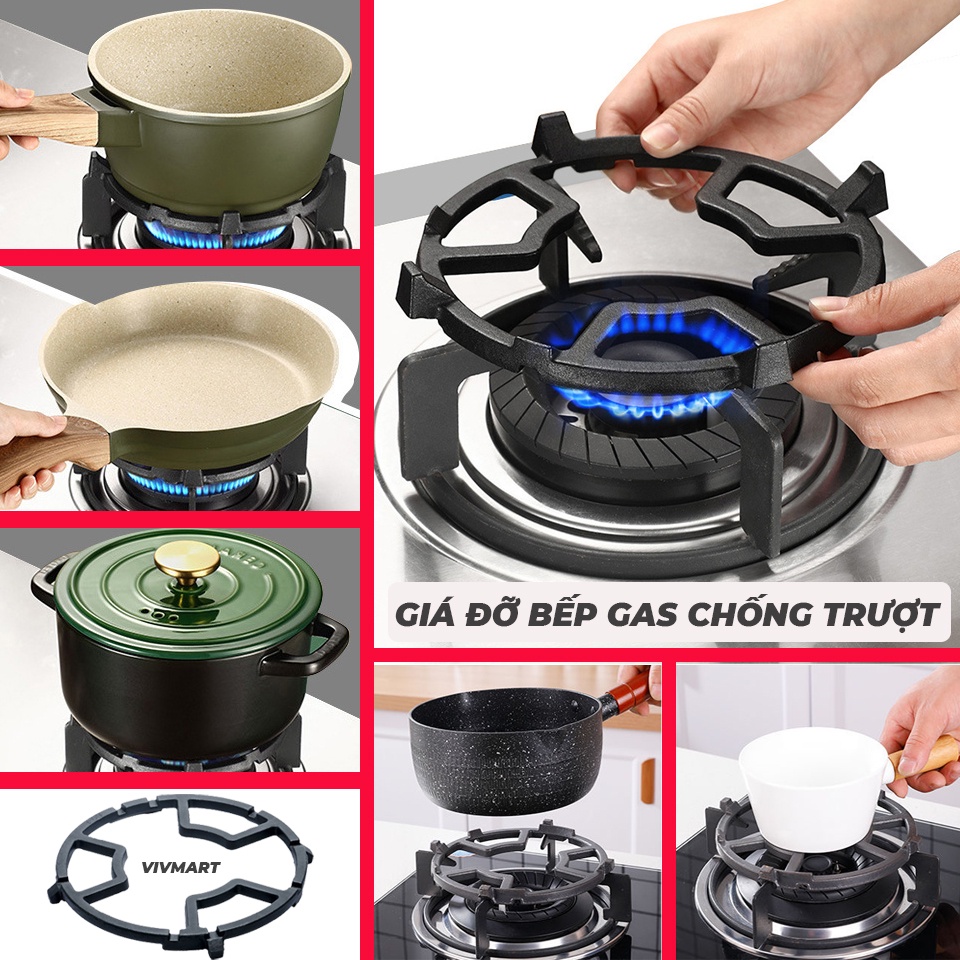 ✅ Giá Đỡ Bếp Gas Đa Năng Chống Xê Dịch Trơn Trượt Nồi Chảo Nhỏ