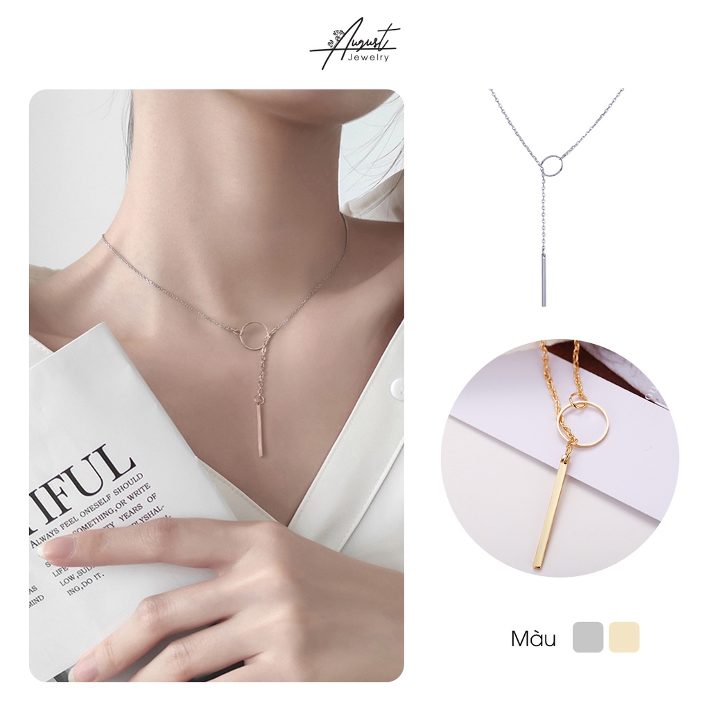 [Augustcloth | AugustJewelry] Dây chuyền/ vòng cổ hợp kim vòng đan vào thanh