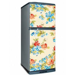 DECAL DÁN TỦ LẠNH - HOA VĂN HOA