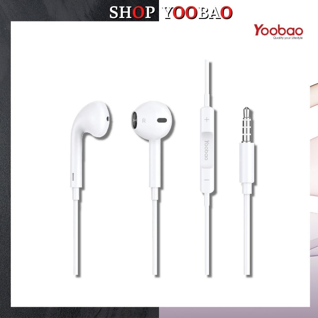 Tai nghe Iphone có dây tai nghe gaming Yoobao YBL – 4 cổng 3.5mm nghe nhạc đàm thoại dành cho điện thoại máy tính bảng