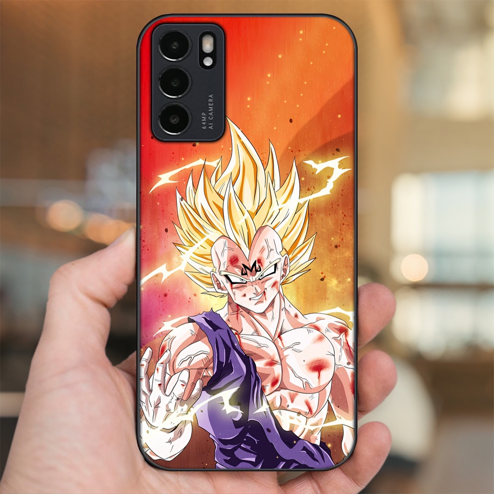 Ốp lưng Oppo Reno 6 5G viền đen in hình Vegeta Dragon Ball