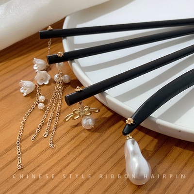 Kẹp Tóc Đính Ngọc Trai Nhân Tạo Phong Cách Cổ Điển Mới