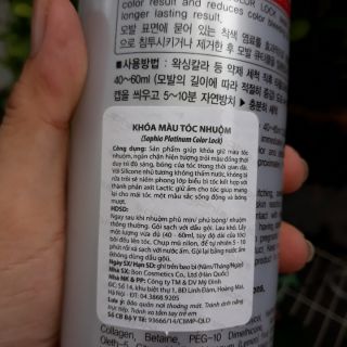 DUNG DỊCH KHOÁ MÀU TÓC NHUỘM 250ml