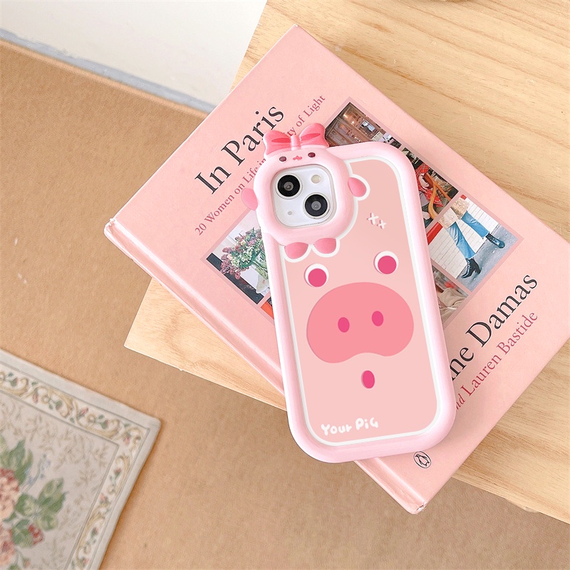 Ốp lưng iphone camera nơ Cute Pig 6/6plus/6s/6splus/7/7plus/8/8plus/x/xs/11/12/13/14/pro/max/promax/plus/shin/case | BigBuy360 - bigbuy360.vn