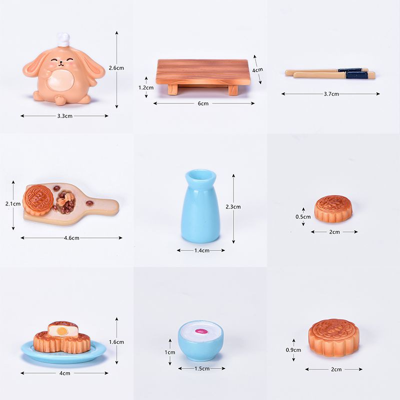 Thỏ Trang Trí Lễ Hội Mùa Thu Trung Thu Bằng Resin