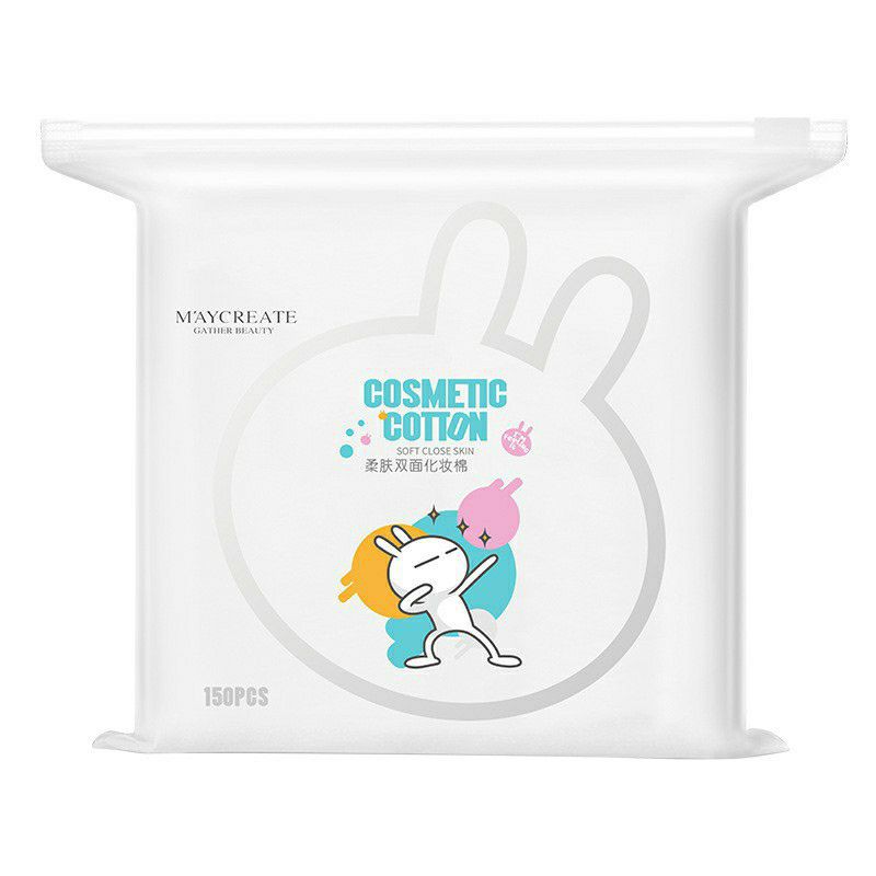 Bông tẩy trang Cosmetic Cotton Maycreate gói 150 miếng