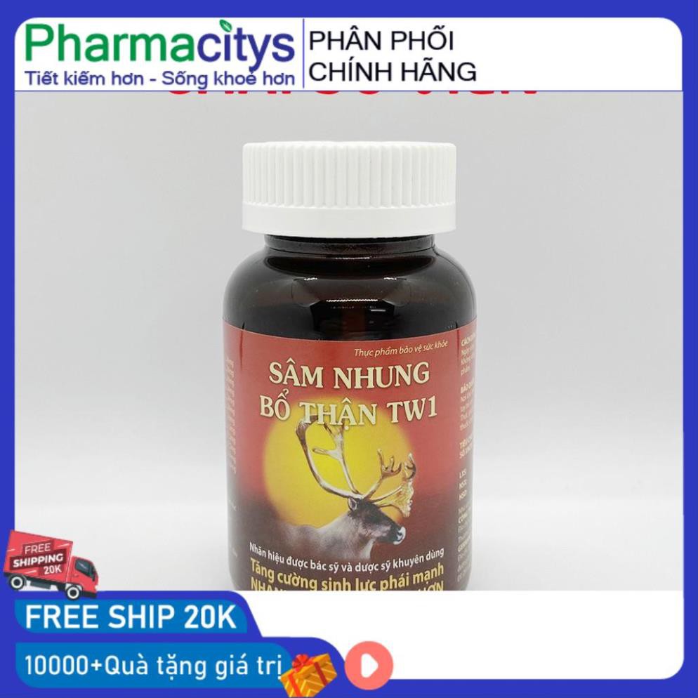 Viên uống Sâm Nhung Bổ Thận TW1 tăng cường sinh lý nam, bổ thận, tráng dương - Hộp 30 viên