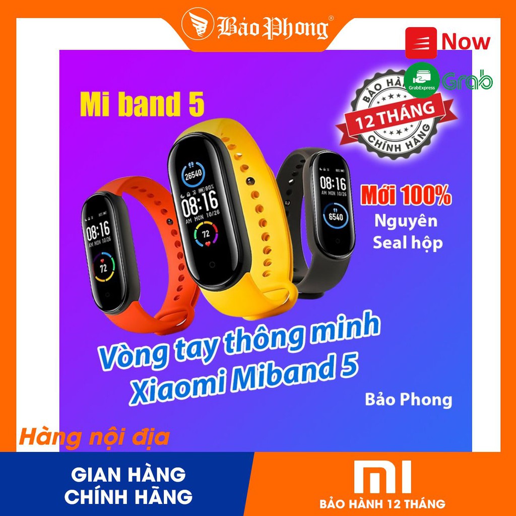 Đồng hồ thông minh XIAOMI Mi band 5 -BH 1 năm