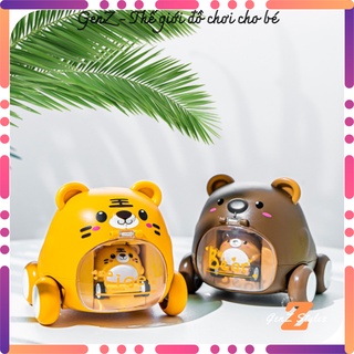 Ô tô đồ chơi trẻ em hình thú đáng yêu, Bộ xe đồ chơi xe ô tô mẹ + xe ô tô con