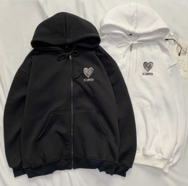 Áo Hoodie Heart Saranghe Unisex Khoác Tim Hàn Unisex | BigBuy360 - bigbuy360.vn