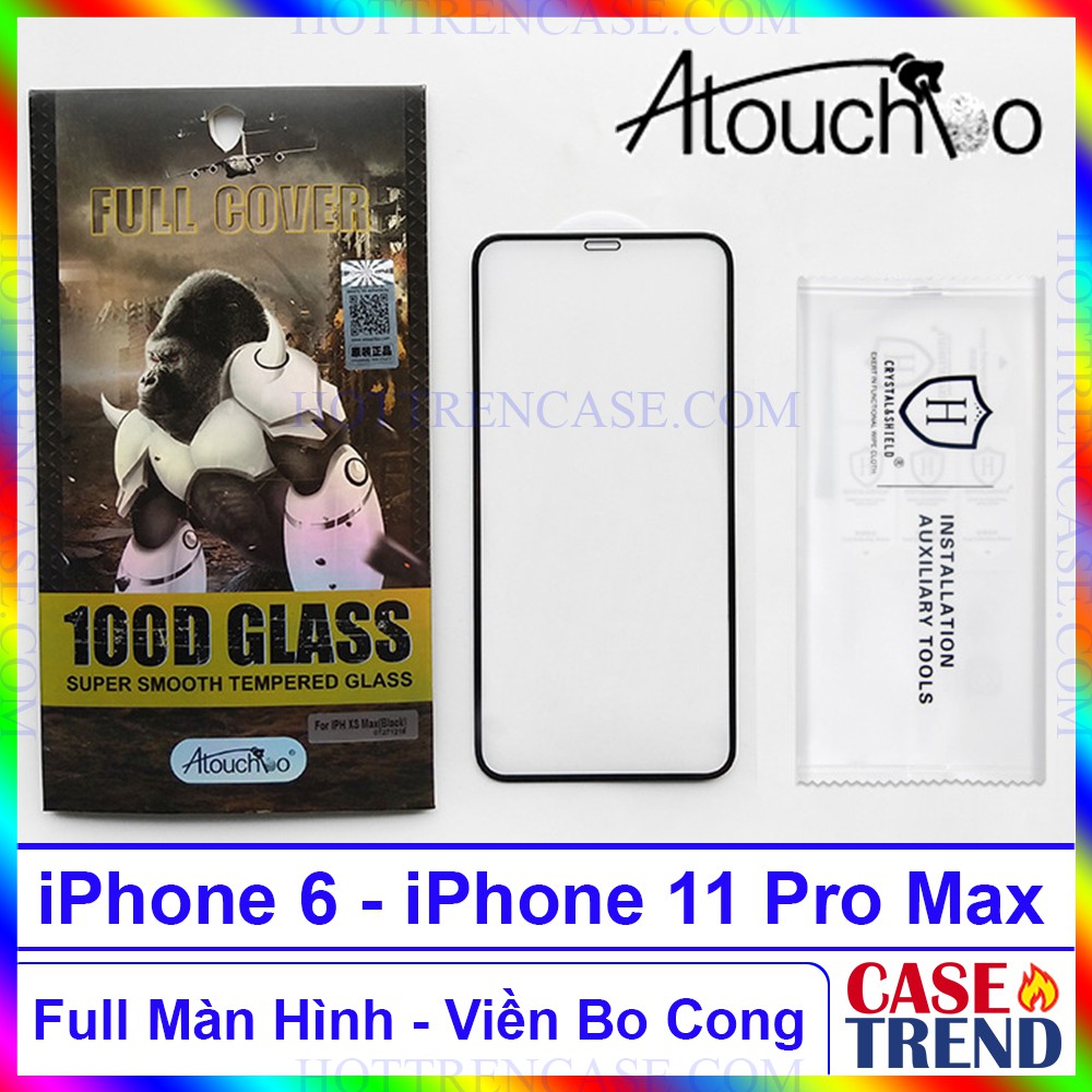 Kính Cường Lực iPhone Siêu Mỏng Full Màn Hình - Chính Hãng Atouchbo - IP 6 7 8 Plus X Xs Xr Xs Max 11 11 Pro  11 Pro Max | BigBuy360 - bigbuy360.vn