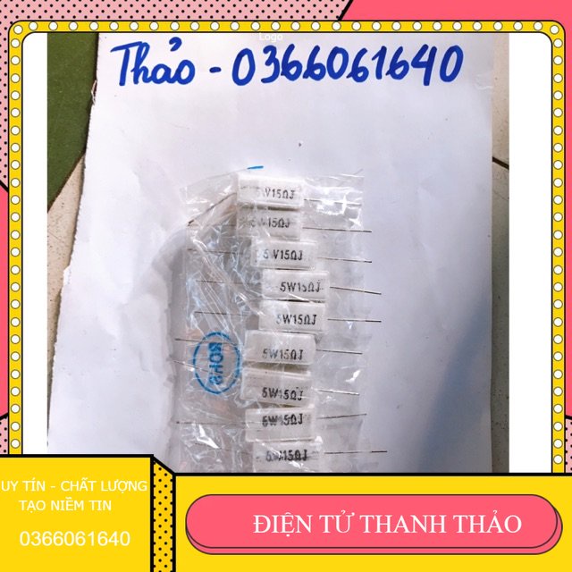10 điện trở sứ 5w 10w 20w 15ôm